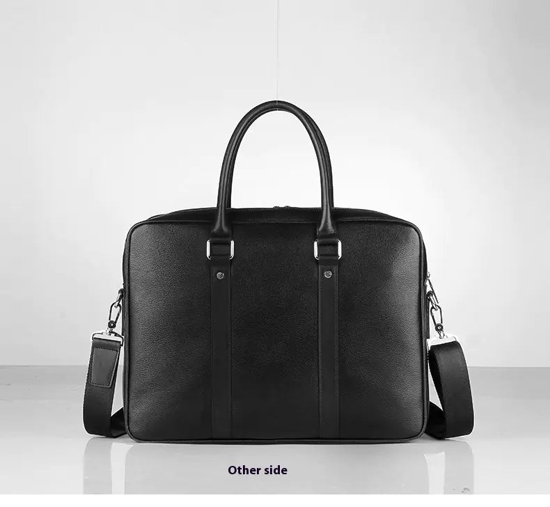 Men's Real-leather Business Handbag 14 Inch