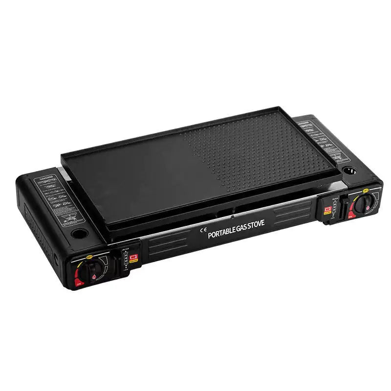 Outdoor Double Eye Card Oven Camping Barbecue Set