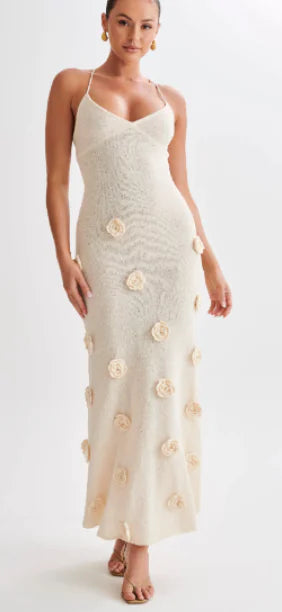 Bloom Knit Floral Dress for Women