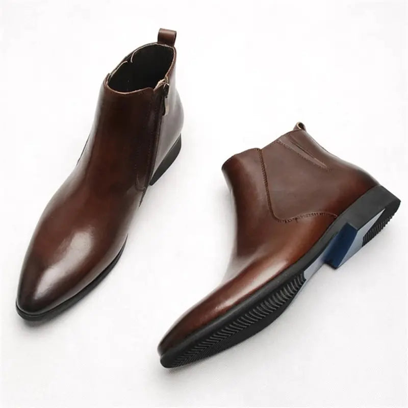 Brown Leather Business Shoes for Men