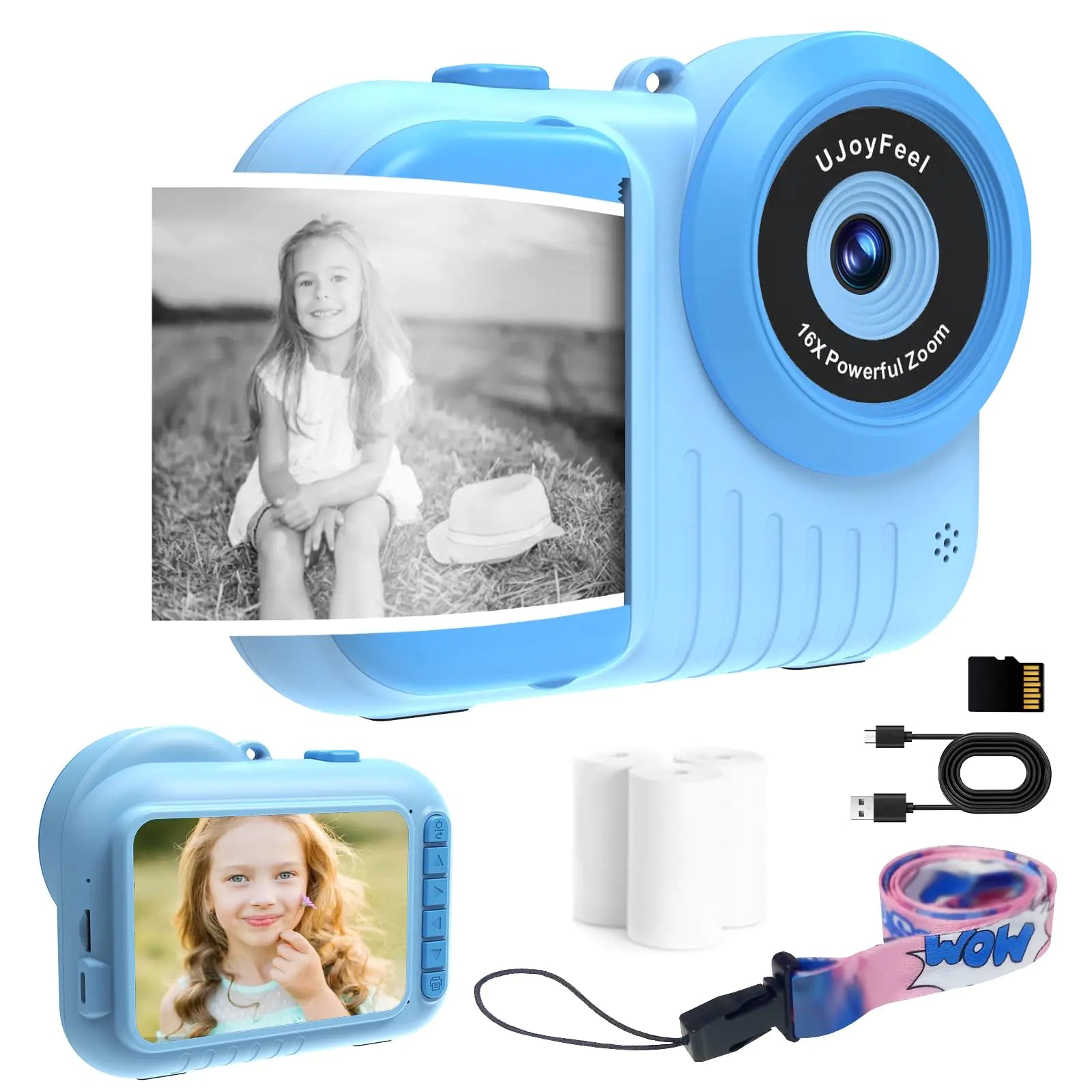 Kids Camera Instant Print Camera for Kids Toddler Camera That Print Photo Instant Digital Camera for Kids Printing Camera 3.5IN Screen Portable Toy Camera Print Picture 3 12 Year Girls