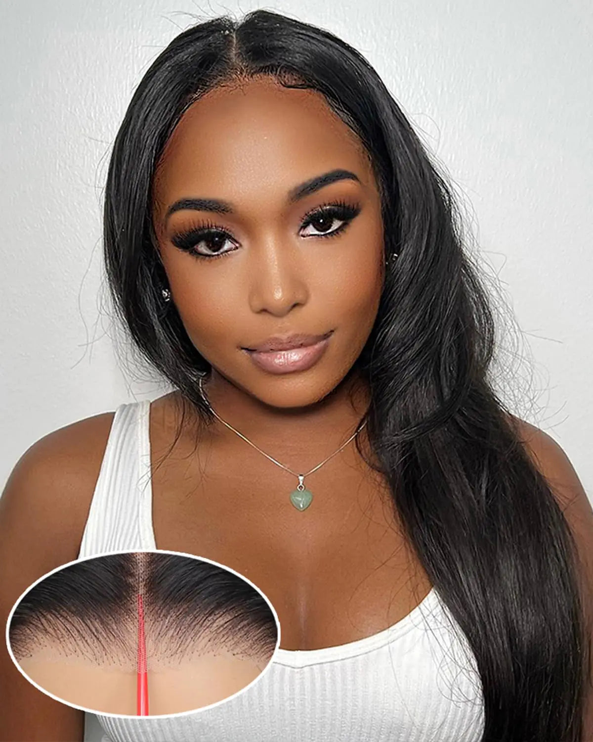 EINbeauty Glueless Wigs Human Hair Pre Plucked Pre Cut 20 Inch 9x6 HD Lace Closure 200% Density Straight Lace Front for Women