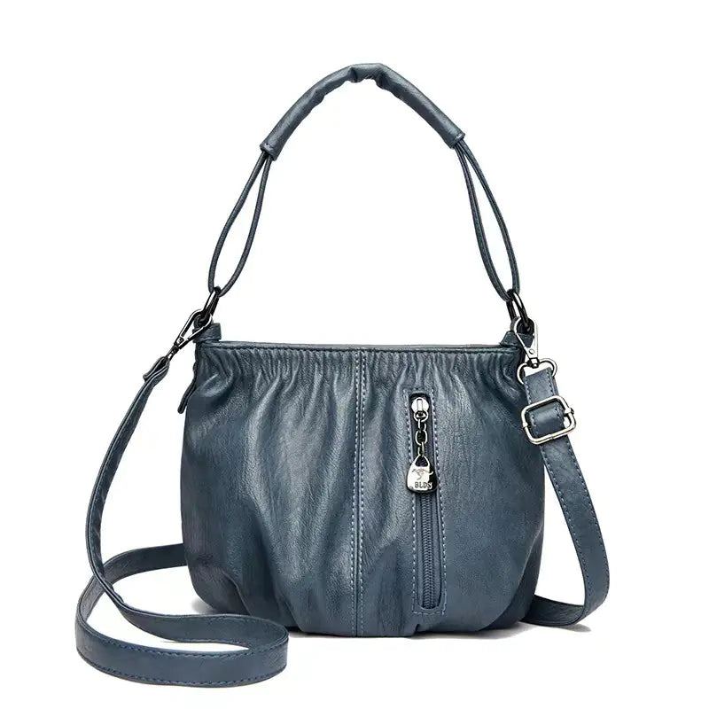 Retro Pleated Bucket Bag - Fashionable Shoulder Bag