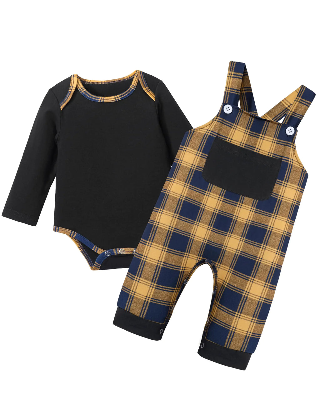 BAVADER Baby Boy Clothes 9-12 Month  Long Sleeve Rompers Outfits Plaid Winter Clothes Jumpsuit 9 Month clothes Fall Outfits