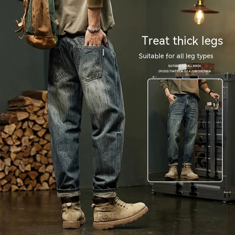 Men's Loose Fit Straight Cargo Pants