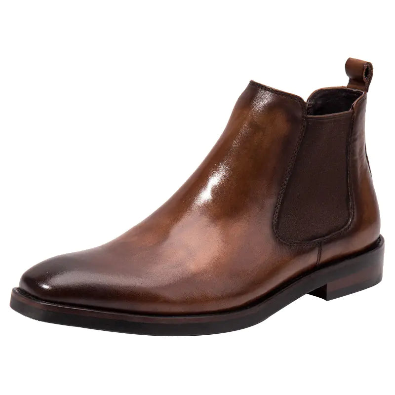 Brown Leather Business Shoes for Men