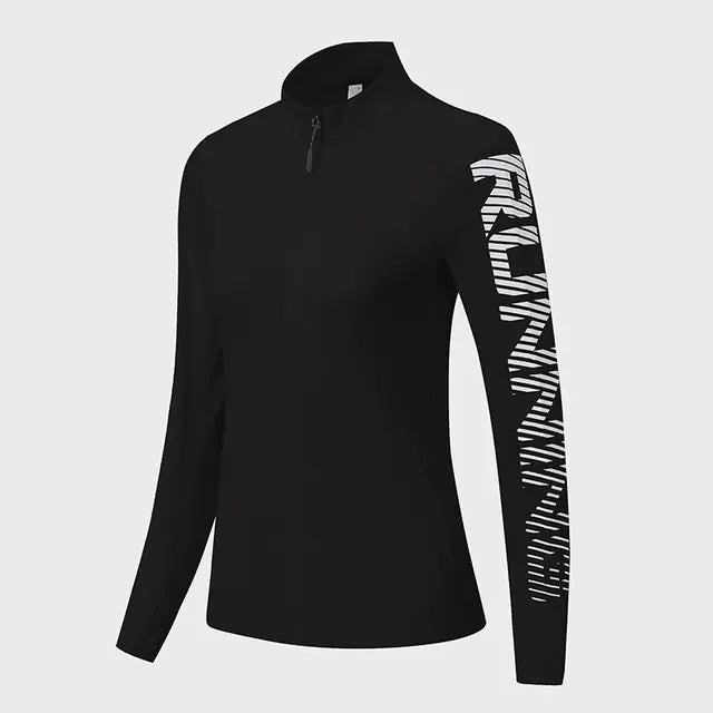 Outdoor Fitness Running Long Sleeve Top with Collar
