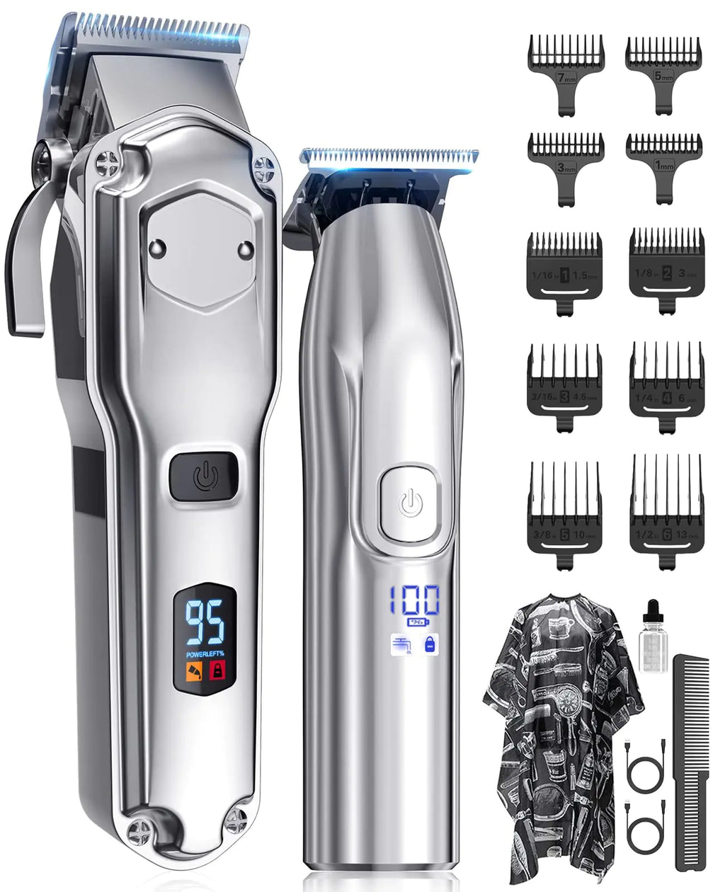 Jack & Rose Clippers and Trimmers Set Cordless Hair Clippers for Men Barber Clippers Set