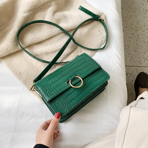 Crocodile Pattern Crossbody Bag - Fashionable Shoulder Bag